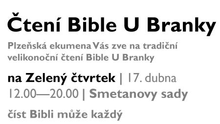 Veřejné čtení Bible o Velikonocích se vrací k tradičnímu místu U Branky