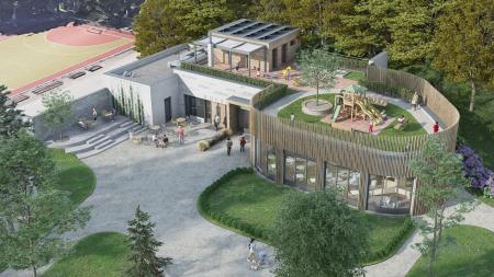 První plzeňský obvod staví dům pro dětskou skupinu u Košuteckého jezírka za 44 milionů