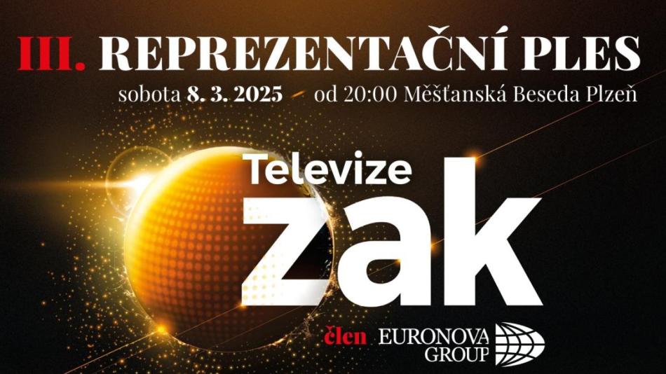 TV ZAK pořádá už třetí reprezentační ples! Galavečer se koná 8. března 2025