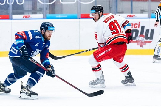 Hokejisté Plzně zvítězili v Olomouci, bojovné utkání rozhodla závěrečná třetina