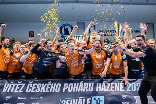 Házenkáři Talentu zdolali Karvinou a obhájili triumf v Českém poháru
