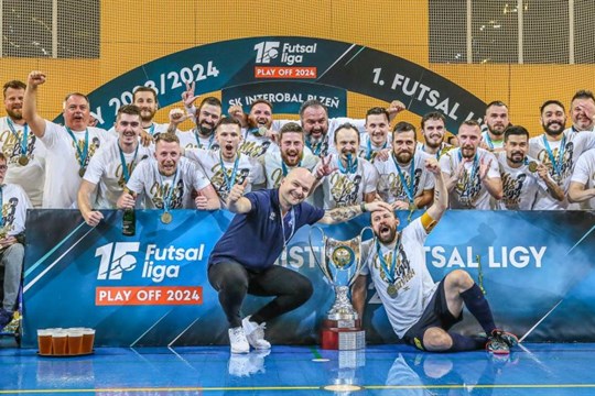 Futsalisté Plzně porazili Chrudim i potřetí a obhájili mistrovský titul