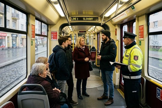 Cestující po pádu skončil v péči lékařů. Policisté hledají svědky z tramvaje!
