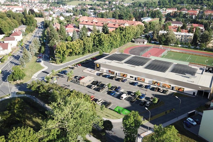 Vizualizace prodejny Lidl v Domažlicích