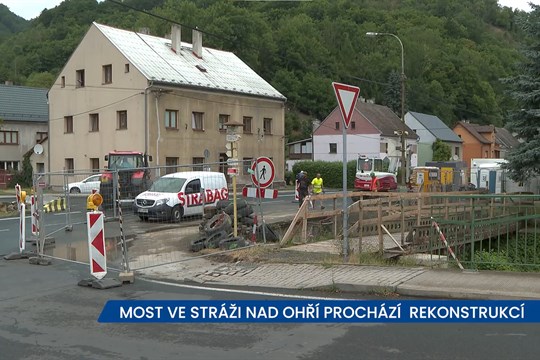 Most ve Stráži nad Ohří prochází kompletní rekonstrukcí – provoz zůstává zachován