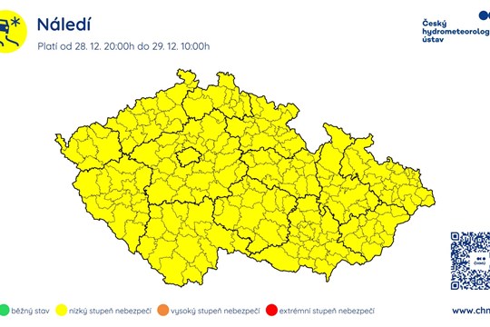 Meteorologové varují: Celou republiku zasáhne náledí