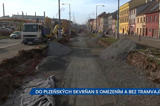 V Plzni pokračuje rozsáhlá rekonstrukce tramvajové trati, očekávejte omezení