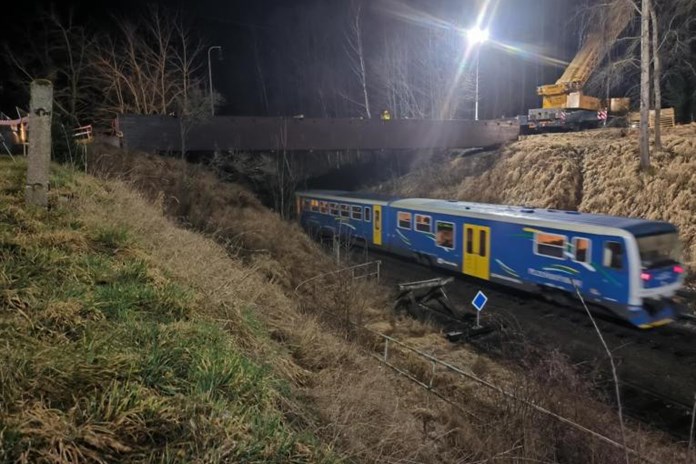 Odstranění akvaduktu na Hadrovci v březnu 2025.