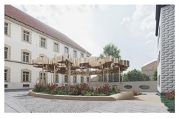 Svatební dvorek v srdci Klatov: Rekonstrukce radničního nádvoří pokračuje