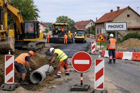 Pihovice čeká rekonstrukce průtahu: Od února počítejte s úplnou uzavírkou